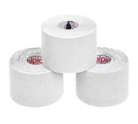 ALPIDEX Kinesiology Tape 1/3/ 6/12 Rolls Many Colors 5 m x 5 cm Application Examples E- Book Skin Friendly Muscle Support Elastic Strapping Tape, Colour:White, Quantity:3 Rolls