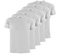 ALPIDEX Men's T-shirts Pack of 5 with round neck, plain Size S M L XL XXL 3XL 4XL 5XL, Size:xl, Colour:Cloud