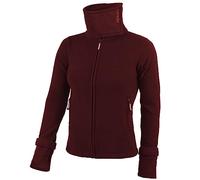 ALPIDEX Woman Fleece Jacket Soft Warm High Collar Cuffs Tumb Hole Thermal Sweater Casual Coat Full Zip, Size:xl, Colour:bordeaux