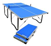 ALPIKA 9FT Professional Indoor Outdoor Table Tennis Table Portable Table Tennis Table, 10 Minute Quick Assembly Adjustable Ping Pong Table with Single Player Playback Mode and Net