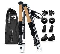 Alpin Loacker Carbon Pro Series Hiking Poles - Foldable trekking poles with cork grip for hiking, trail running and Nordic walking,100-120cm