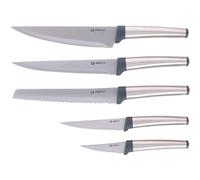Alpina 5-Piece Stainless Steel Kitchen Knife Set - Chef, Carving, Bread, Utility & Paring Knives