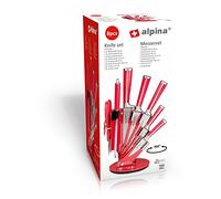 ALPINA 8pc Knife Set With Acrylic Stand (NEW)