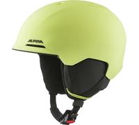 ALPINA Brix Jr - Safe and lightweight ski helmet for children, with removable ear pads, optimal shock absorption and good ventilation, sunny lime, S (48-52)