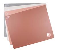 alpina Chopping Board Set of 4 - Chopping Boards with Food Symbols - Flexible - Non-Slip - Plastic - Multi-Coloured