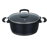 alpina Cooking Pot Diameter 24 cm - Induction/Gas/Ceramic - Silicone Handles - Dishwasher Safe - Non-Stick Coating