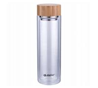 Alpina Double-Walled Borosilicate Glass Water Bottle 450ml with Tea Filter