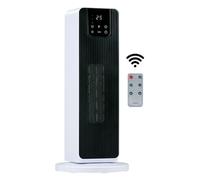 alpina Electric Heating with Digital Display 2000W - Ceramic Fan Heater with Handle and Overhead Protection - Oscillating Fan Stove for Rooms up to 20 m²-21 x 21 x 46 cm