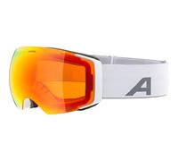 ALPINA FALERA MAG Q-LITE - mirrored, contrast-enhancing OTG ski goggles with interchangeable lens system and 100% UV protection, for adults - white matt - L