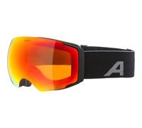 ALPINA FALERA MAG Q-LITE - mirrored, contrast-enhancing OTG ski goggles with interchangeable lens system and 100% UV protection, for adults - black matt - L