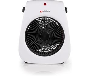 alpina Fan heater, electric, max. 2000 W, heating and cooling, up to 20 m², white and black