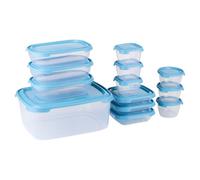 alpina Food Containers Set 13-Piece - Food Containers with Lid - Freezer Containers for Meal Prep - Plastic Containers for Microwave and Freezer - Blue