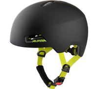 ALPINA HACKNEY children's bicycle helmet matt black-neon yellow 47-51cm