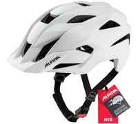 ALPINA KAMLOOP, white matt, 51-55 cm, versatile all-mountain and trail riding helmet for optimum protection and comfort for adults