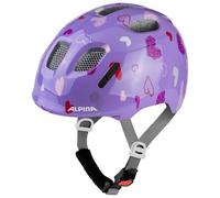 ALPINA XIMO 2 - Lightweight and safe bike helmet for children with optional LED - purple hearts gloss - 47-51