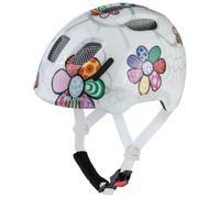 ALPINA XIMO 2 Flash - Lightweight and safe bike helmet for children with integrated LEDs - white flower gloss - 49-54