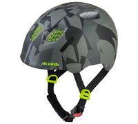 ALPINA XIMO 2 L.E. (matte) - Lightweight and safe bike helmet for children with optional LED - black neon camo matt - 49-54