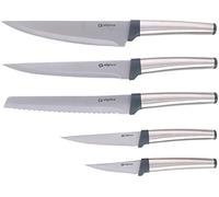 Alpina Knife Set - 5 Pieces: Including Bread Knife and Chef's Knife - Stainless Steel/Polypropylene