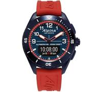 Alpina Men's Analogue Digital Quartz Watch with Rubber Strap AL-284LNRW5NAQ6, red, Strap.