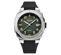Alpina Men's Automatic Alpiner Watch, Black Rubber Strap, Green Dial, Date Style: AL-525GRG3AE6