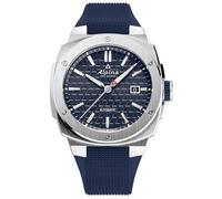 Alpina Men's Automatic Alpiner Watch, Blue Rubber Strap, Blue Dial, Date Style: AL-525N4AE6