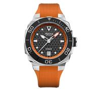 Alpina Men's Automatic Seastrong Watch, Orange Rubber Strap, Black Dial, Date Style: AL-525BO3VE6