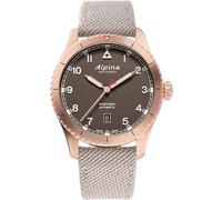 Alpina Men's Quartz Analog Watch with Stainless Steel Strap mid-39662, Brown, Strip