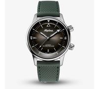 Alpina Seastrong Men's Green Leather Strap Watch