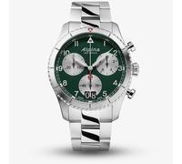 Alpina Mens Startimer Pilot Stainless Steel Chronograph Watch AL-372GRS4S26B