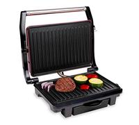 alpina Optigrill Contact Grill, 230 V/1000 W, Panini Toaster, Multi-function, for Vegetables, Bread and Meat, Tabletop Grill with Non-Stick Coating, Drip Tray,