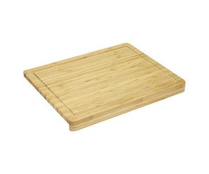 alpina Over Worktop Chopping Board - with Juice Groove - 45 x 35 x 3.5cm - Bamboo, Brown