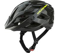 ALPINA PANOMA 3.0, black-neon matt, 52-57 cm, optimally ventilated touring bike helmet with optional LED light for adults