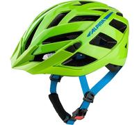 ALPINA PANOMA 3.0, green-blue gloss, 56-59 cm, optimally ventilated touring bike helmet with optional LED light for adults