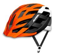 ALPINA PANOMA 3.0, ora-black-white gloss, 52-57 cm, optimally ventilated touring bike helmet with optional LED light for adults