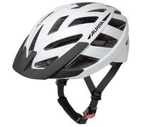 ALPINA PANOMA 3.0, white matt, 56-59 cm, optimally ventilated touring bike helmet with optional LED light for adults