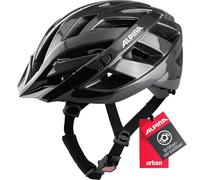 ALPINA PANOMA Classic, black gloss, 52-57 cm, optimally ventilated touring helmet with optional LED light for adults
