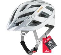 ALPINA PANOMA Classic, white-prosecco gloss, 52-57 cm, optimally ventilated touring helmet with optional LED light for adults