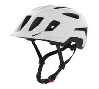 ALPINA PARANUS - Lightweight bike helmet with strong impact absorption thanks to Hi-EPS, large ventilation, integrated insect net, and adjustable fit - white matt - 52-56