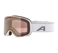 ALPINA Slope Q-Lite Stylish Ski Goggles for Men and Women, Anti-Fog, Effective Air Circulation, Mirrored Lens, Matte White