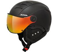 ALPINA Unisex - Adult, JUMP 2.0 QVM ski helmet, black matt, 52-54 cm