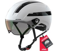 ALPINA Unisex - Adults, SOHO VISOR V cycling helmet, white matt, 55-59 cm
