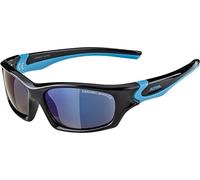 ALPINA Unisex - Children, FLEXXY KIDS sunglasses, black-cyan, One Size