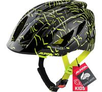 ALPINA Unisex - Children, PICO cycling helmet, black-neon yellow gloss, 50-55 cm