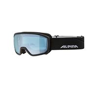 ALPINA Unisex - Children, SCARABEO JR. Q-LITE ski goggles, black-blue, One Size