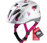 ALPINA Unisex - Children, XIMO cycling helmet, white hearts gloss, 49-54 cm