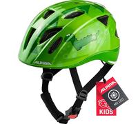 ALPINA Unisex - Children, XIMO FLASH cycling helmet, green dino, 47-51 cm