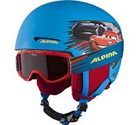 ALPINA Unisex - Children, ZUPO DISNEY SET ski helmet, Cars, 48-52 cm