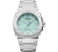 Alpina Unisex Solar Powered Solarmeter, 37.5mm Silver-Tone Stainless Steel Case, Silver-Tone Bracelet & Teal Dial