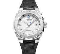 Alpina Unisex Solar Powered Solarmeter, 37.5mm Silver-Tone Stainless Steel Case with a Black Rubber Strap & White Dial (Style: AL-140W3AE6)