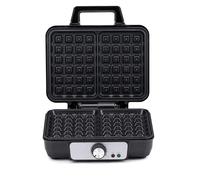 alpina Waffle iron - Brussels Waffles - Non-stick coating - 2 Waffles - 1000 W - Black